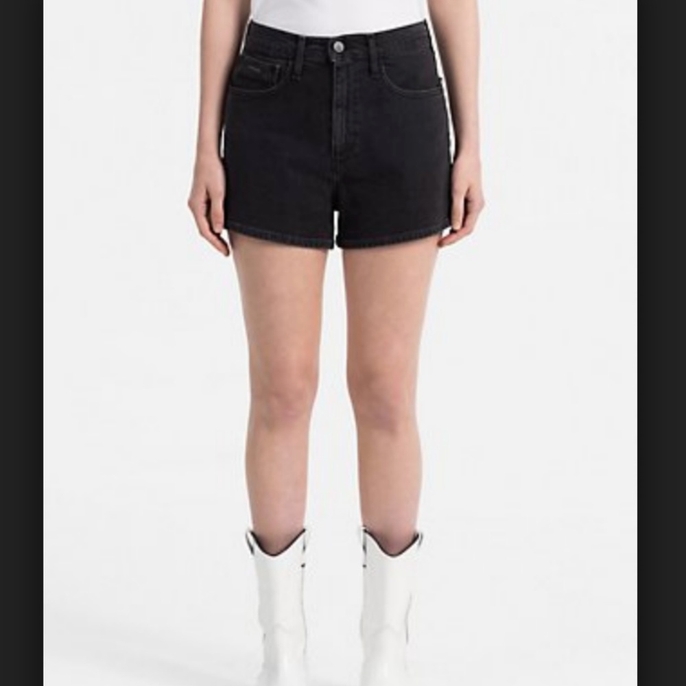 VTG Calvin Klein Black Denim High Waist Shorts